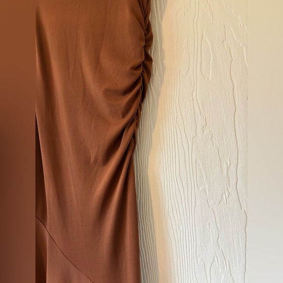Zara NWT Asymmetrical Sleeveless Maxi Ruched Bodycon Contoured Fishtail Dress - Picture 8 of 16